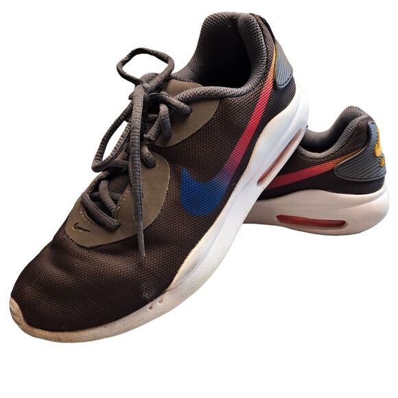 NIKE AIR MAX OKETO ATHLETIC SHOES WOMENS SIZE 6.5 DARK GRAY RAINBOW SWISH SCHOOL - Picture 1 of 11